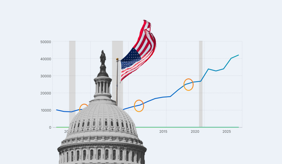 federal reserve in front of stock market