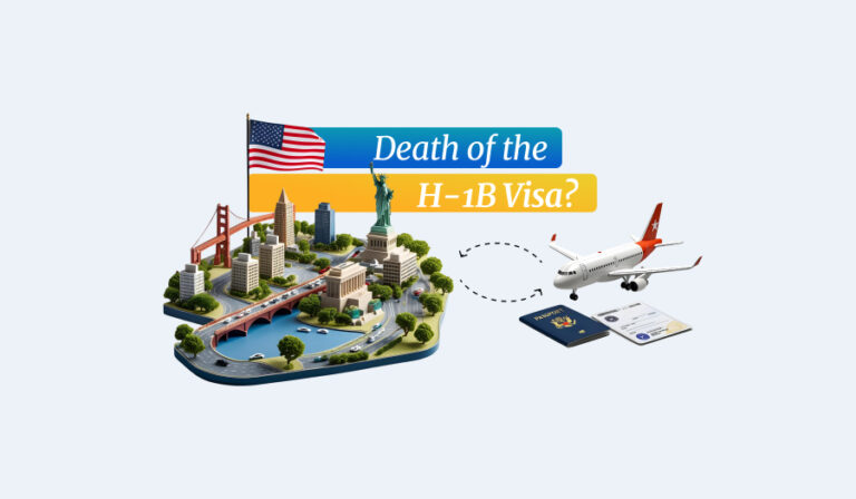 Visual depiction of H-1B visa and the US